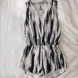 Black and white romper